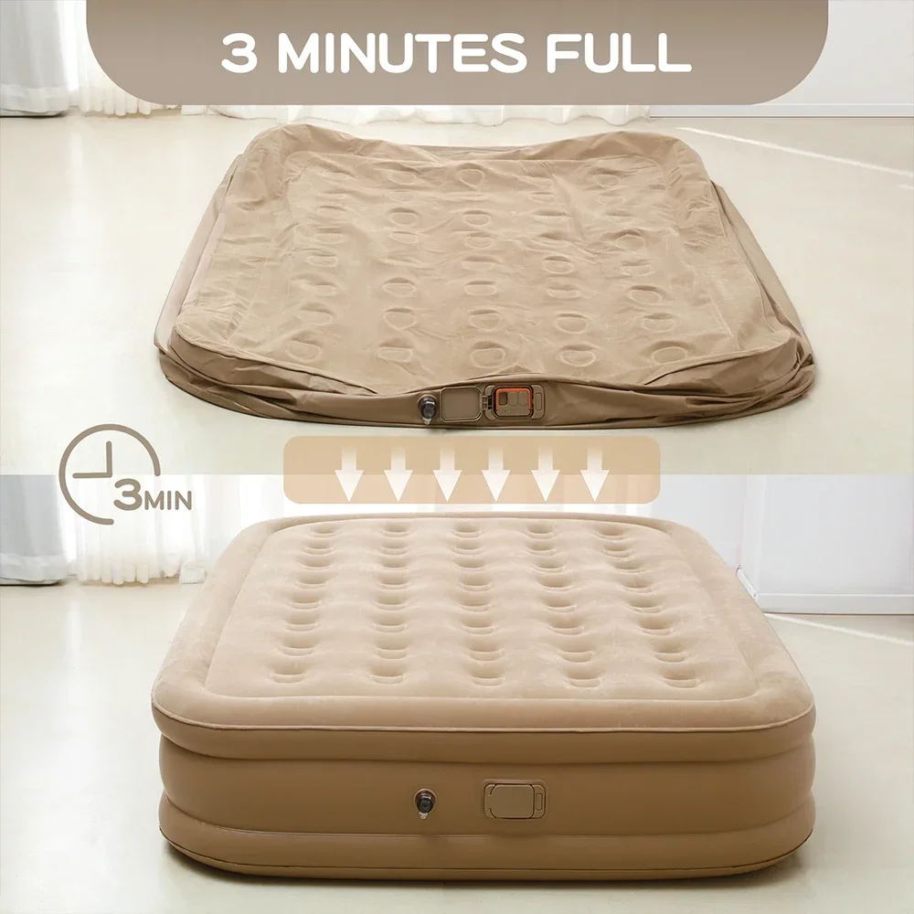 Queen Air Mattress with Built  - Outdoor Furniture Luxury 评论和价格