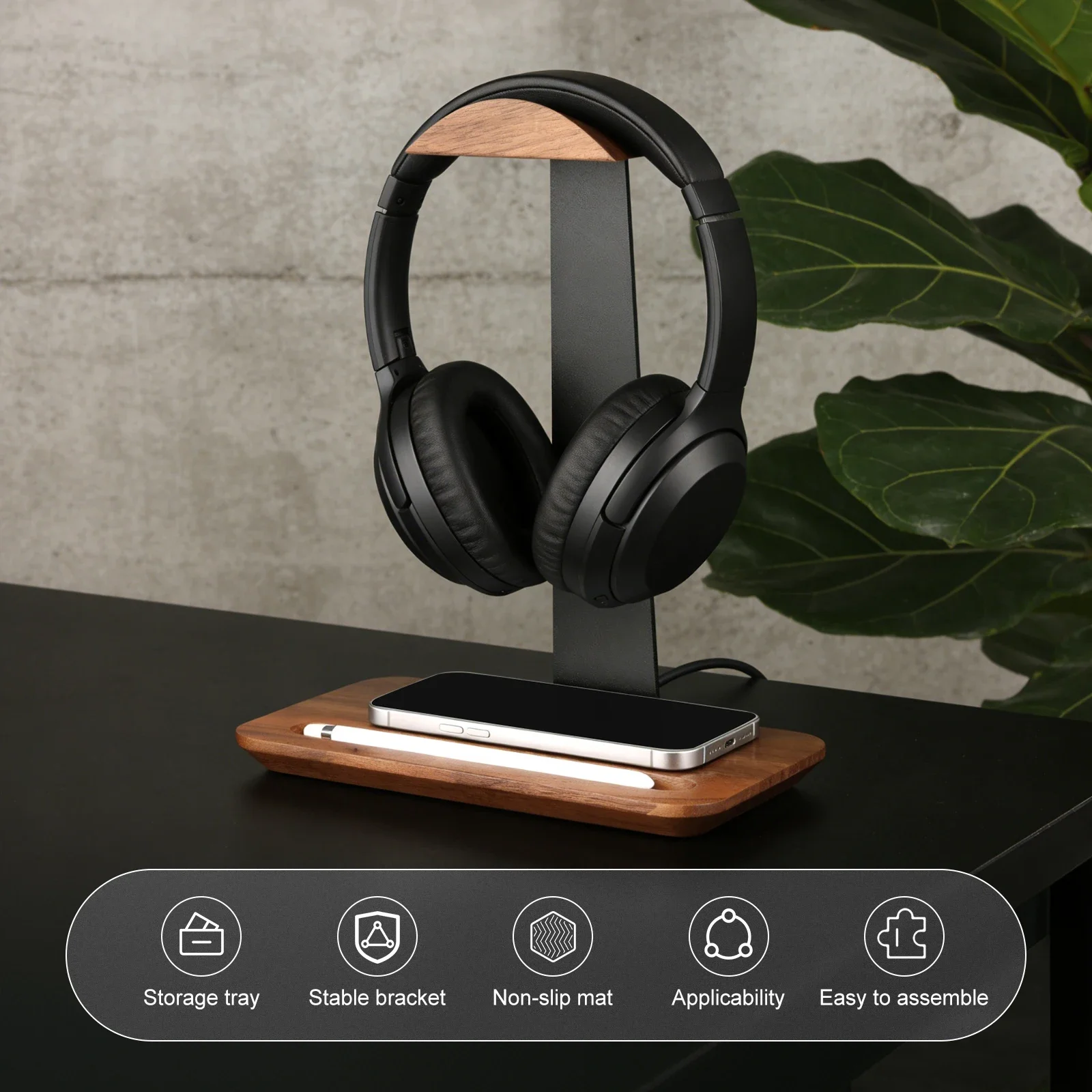Universal Wood Headphone Stand - Outdoor Furniture Wood 评论和价格