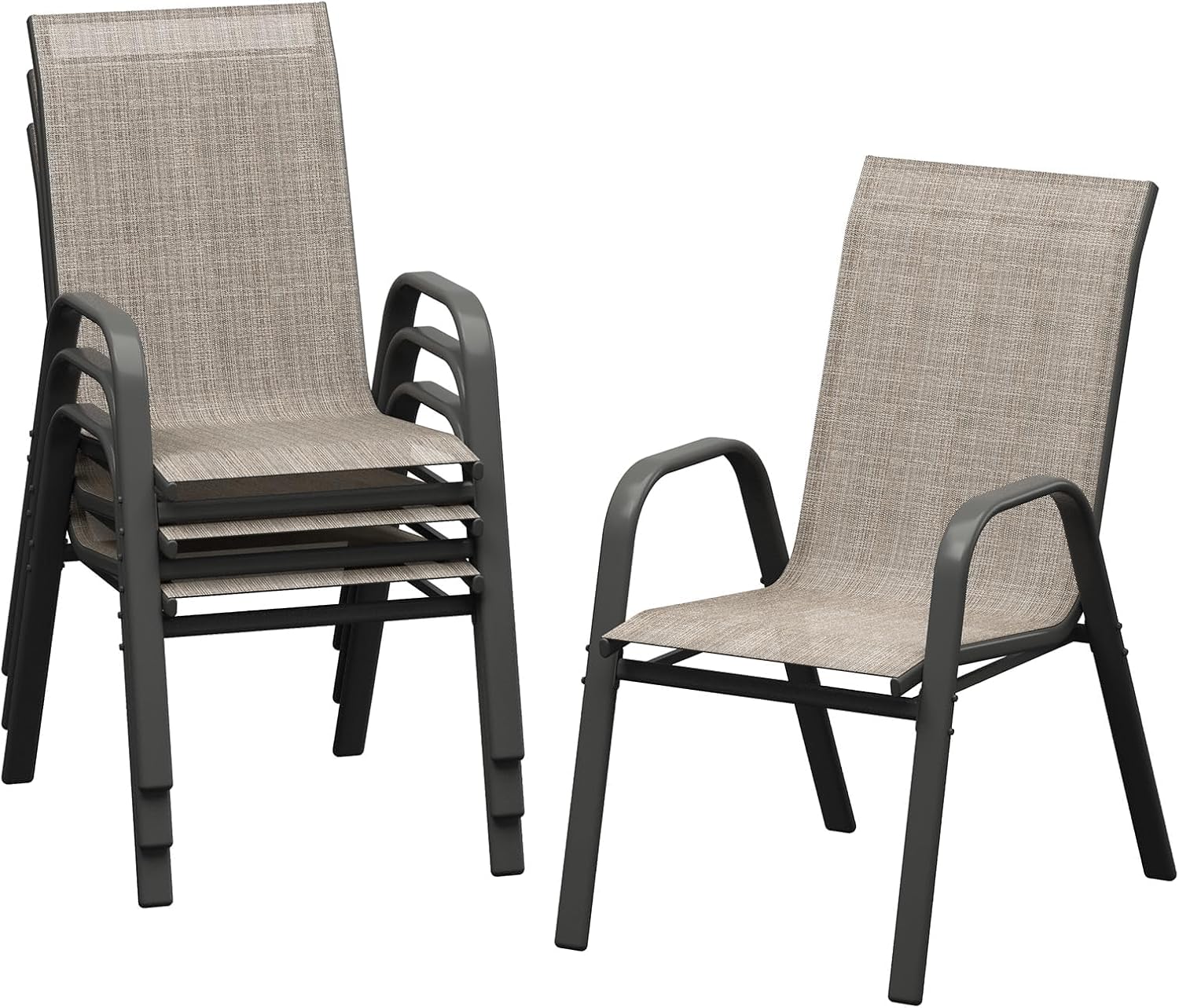 Patio Dining Chairs Set of 4,  - Outdoor Furniture Metal Chairs 评论和价格