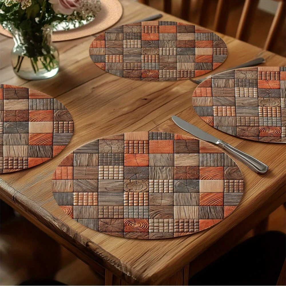 VIKAMA Round Placemat 4-Piece  - Outdoor Furniture Wood 评论和价格